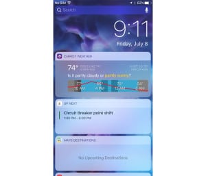 صفحه قفل کاربردی iOS 10