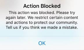 اکشن بلاک | بلاک شدن از طرف اینستاگرام
